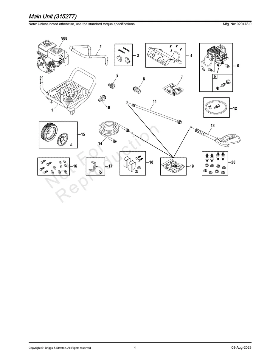 BRIGGS AND STRATTON, 020478-0, IPL.4